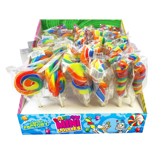 Mini Rainbow Lollipops