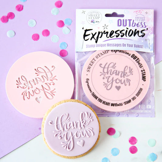 Sweet Stamp OUTboss Expressions - Thank You Heart - Regular Size