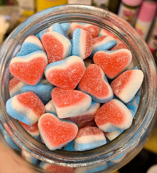 Blue White Red Hearts