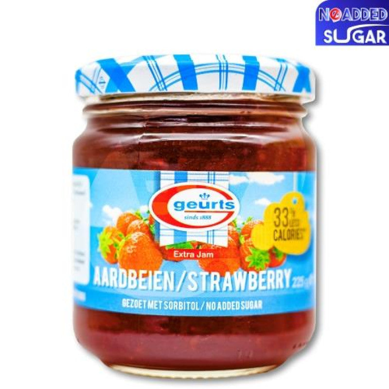 Geurts Strawberry Jam No Sugar Added 225g
