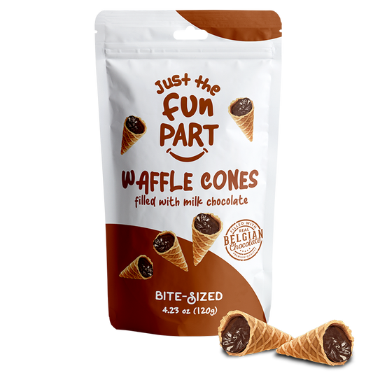 Just the Fun Part Waffle Cones Milk Chocolate