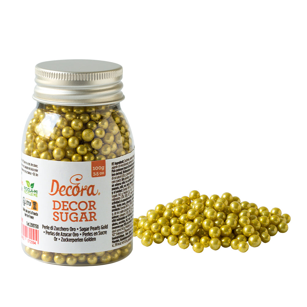 Decora Gold Metallic Pearls 5mm