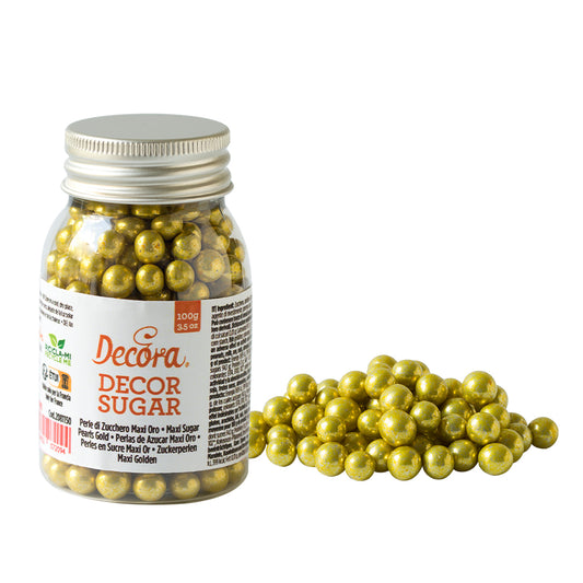 Decora Gold Metallic Pearls 7mm
