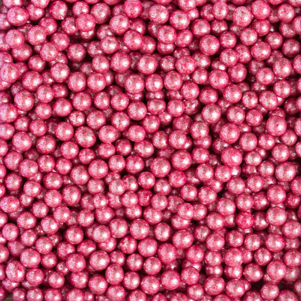 Decora Pink Metallic Pearls 5mm