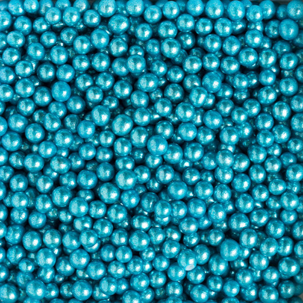 Decora Blue Metallic Pearls 5mm