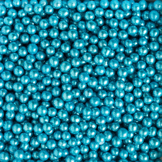 Decora Blue Metallic Pearls 5mm