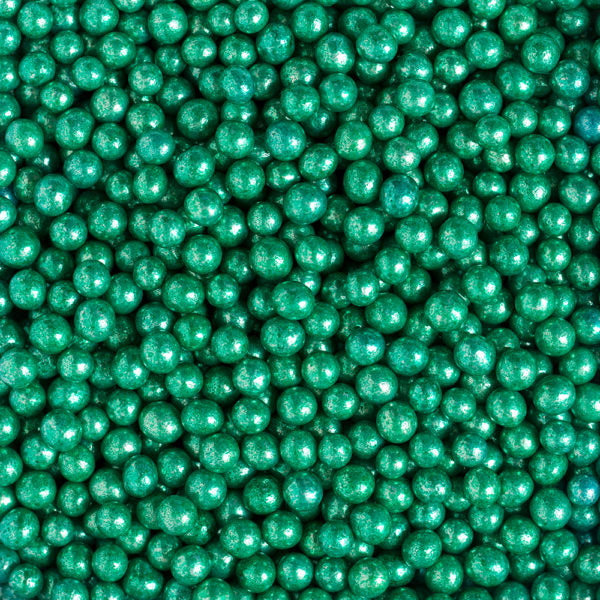 Decora Green Metallic Pearls 5mm