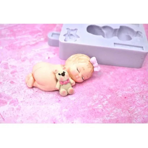 Karen Davies 3D Undressed Sleeping Baby Silicone Mould