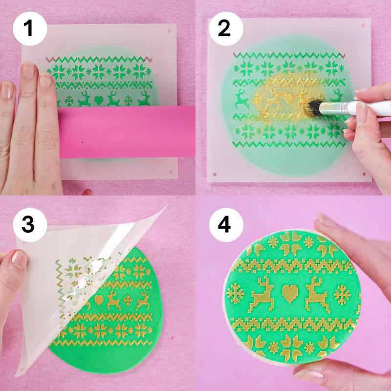 Sweet Stamp Mini Cookie & Cupcake Stencils - Joy to the World