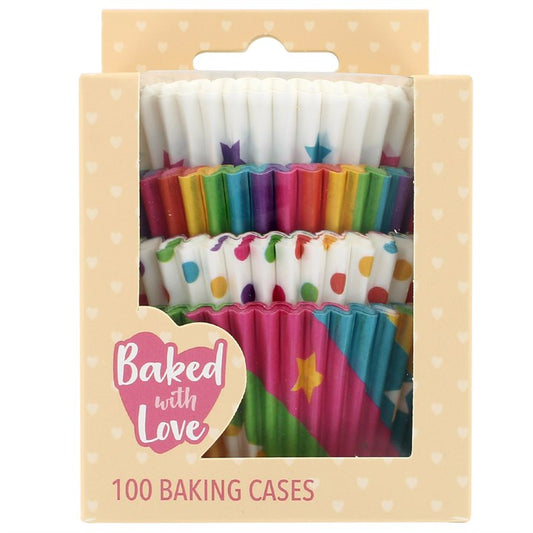 Baked with Love Baking Cases Rainbow x100