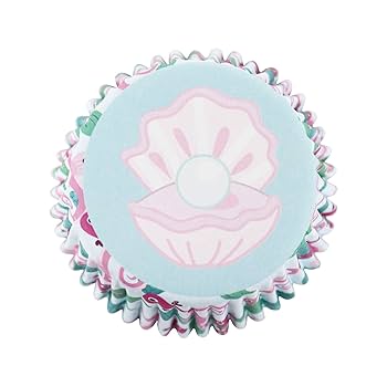 Cupcake Cases Foil Lined - Mermaid Set of 3, Pk/60