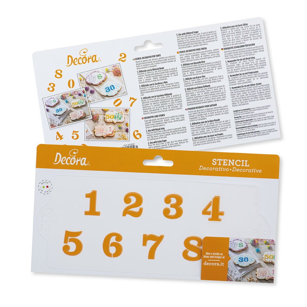Decora Numbers Stencil