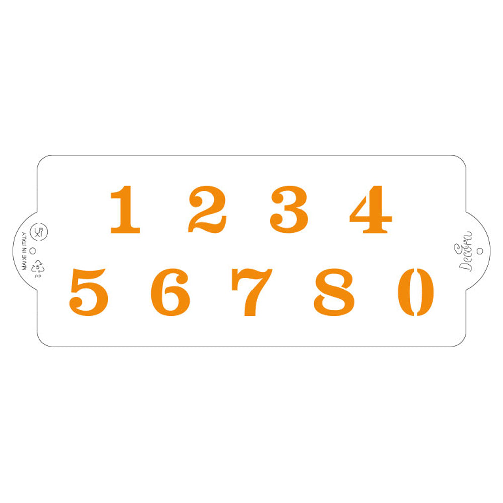 Decora Numbers Stencil