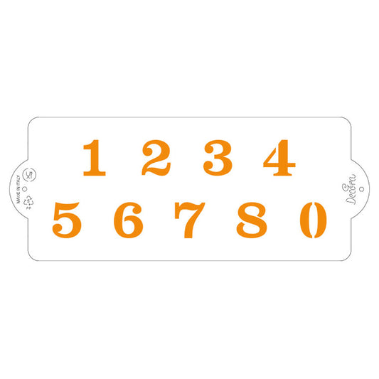 Decora Numbers Stencil