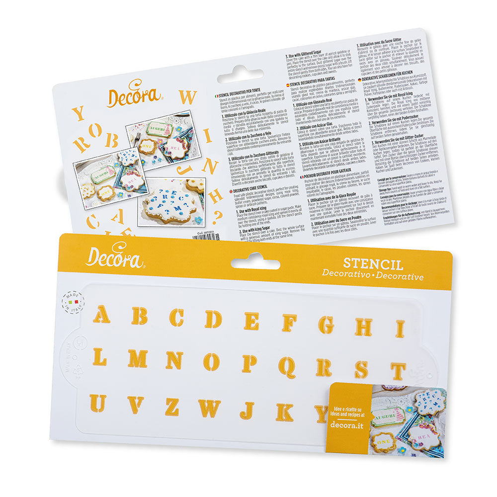Decora Alphabet Letters Stencil