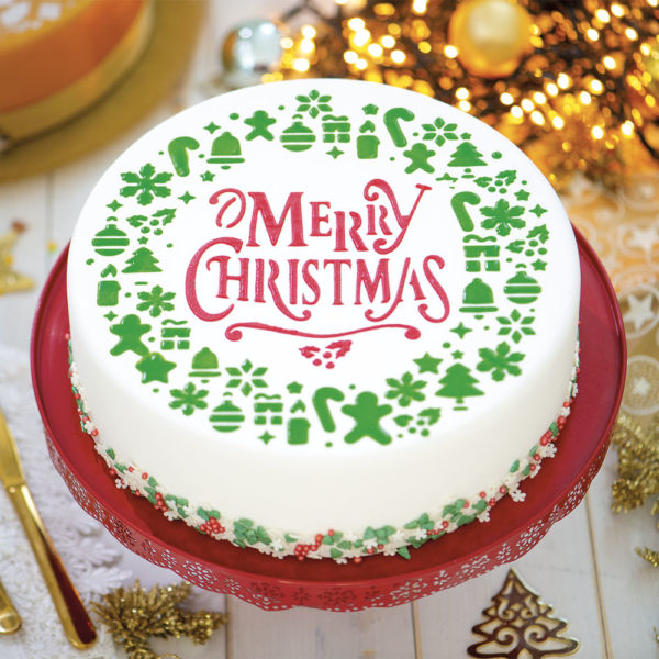 Decora Merry Christmas Wreath Stencil