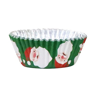 Christmas Foil-lined Cupcake Cases - Santa Claus (Pack of 30)