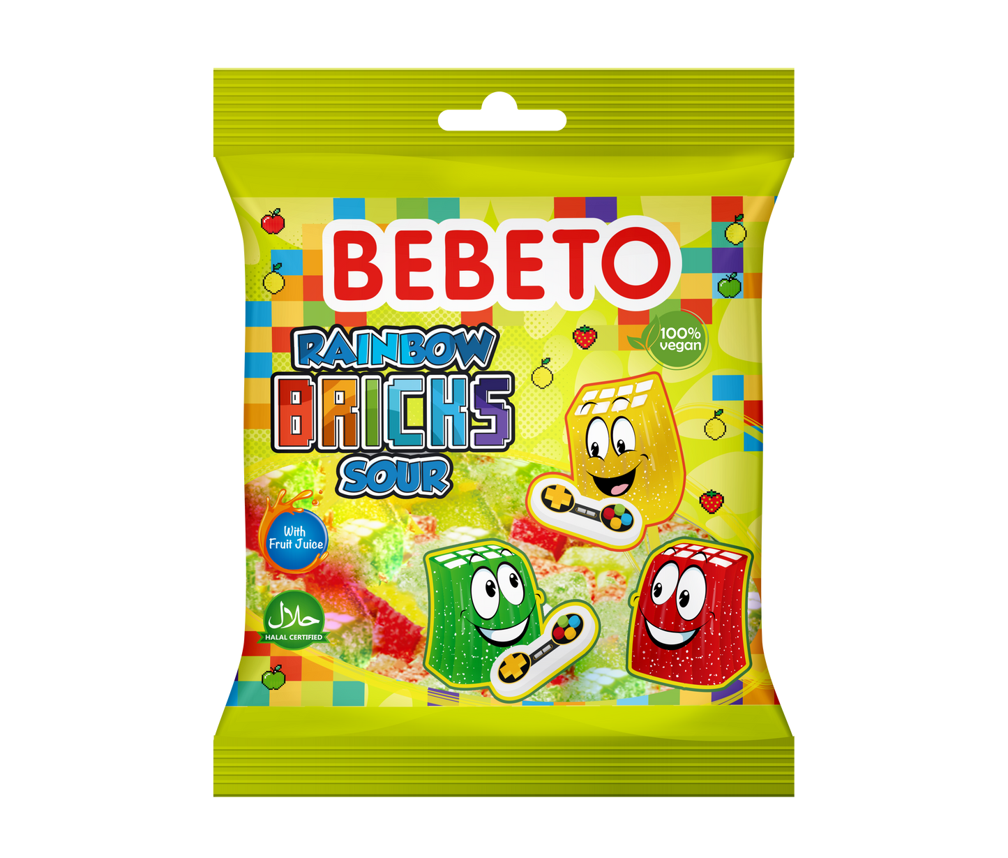 Bebeto Rainbow Bricks Sour 80g