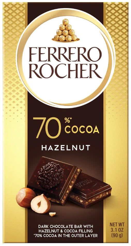 Ferrero Rocher 70% Dark Hazelnut Bar