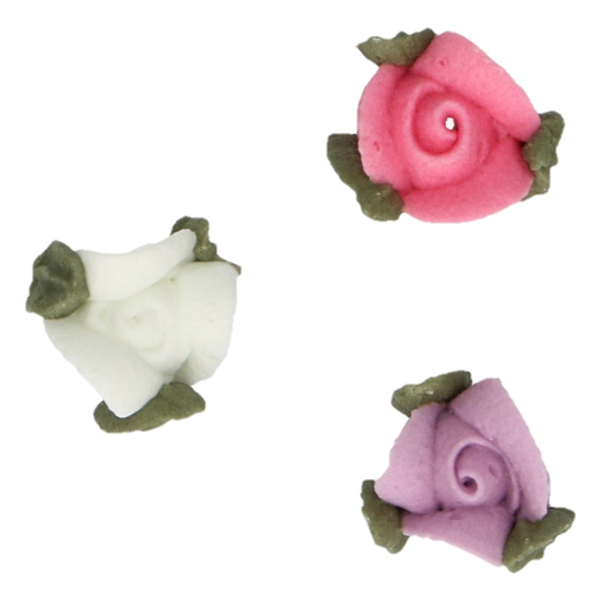 FunCakes Sugar Decorations Mini Roses with Leafs Set/16