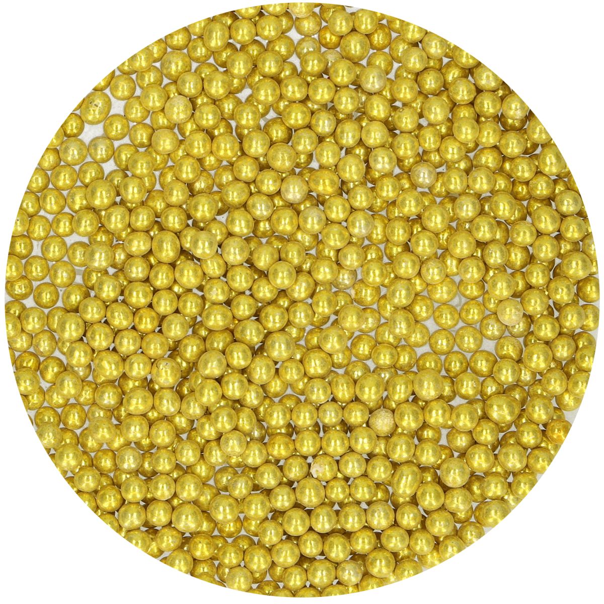 FunCakes Sugar Pearls Medium Metallic Gold 80 g