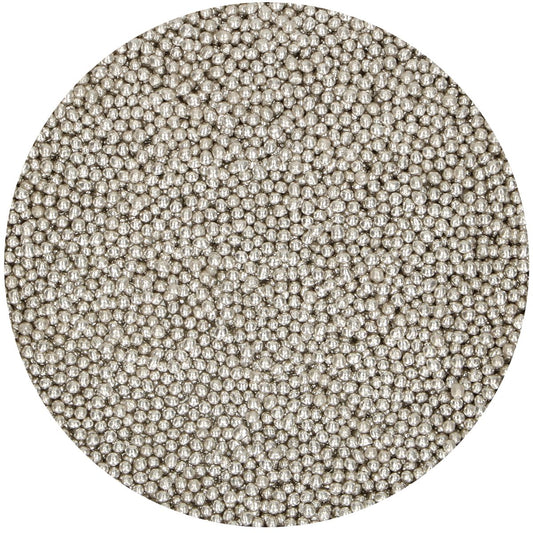 FunCakes Sugar Pearls Small Metallic Silver 80 g