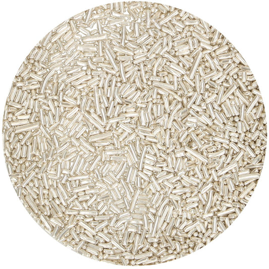 FunCakes Sugar Strands Metallic Silver 80 g