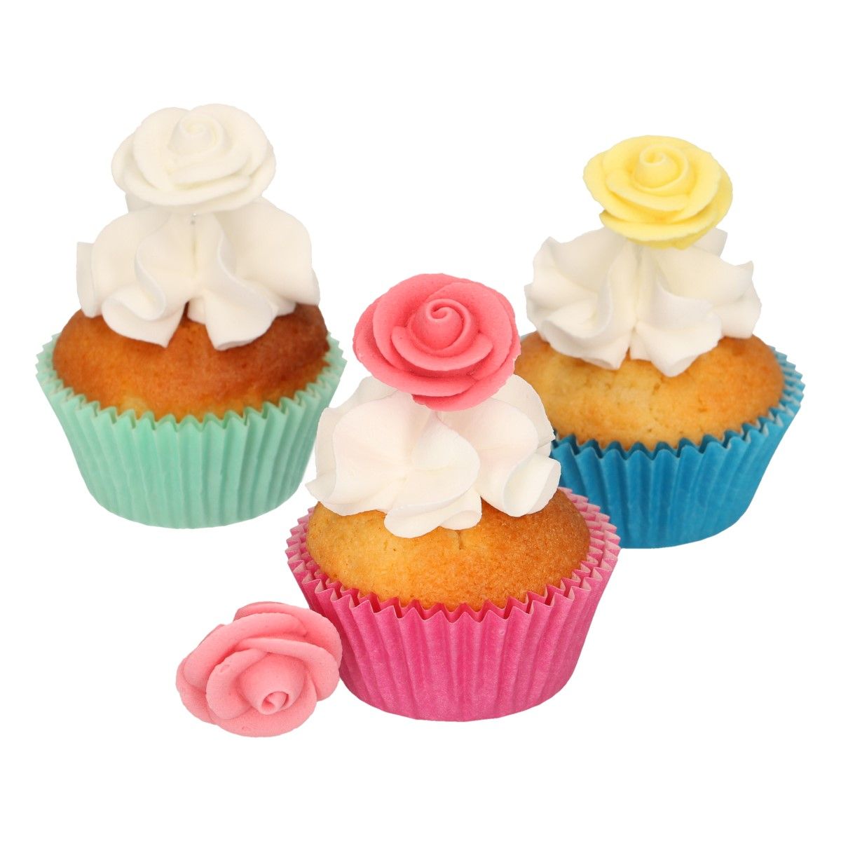 FunCakes Sugar Decorations Roses Set/8