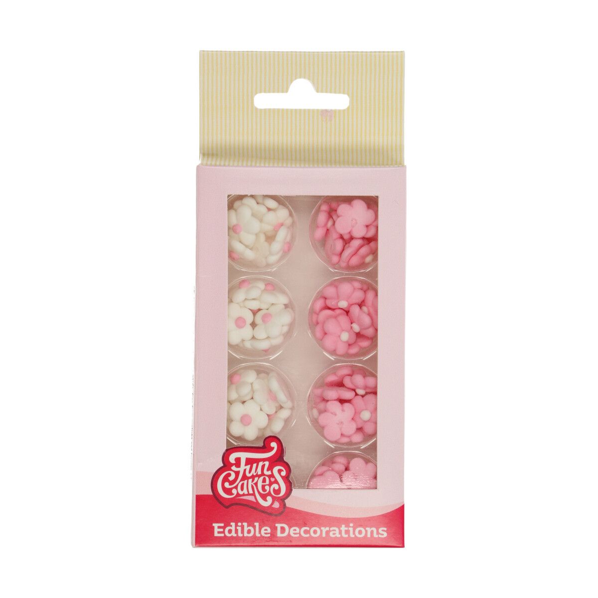 FunCakes Sugar Decorations Little Flower Mix White/Pink Set 64