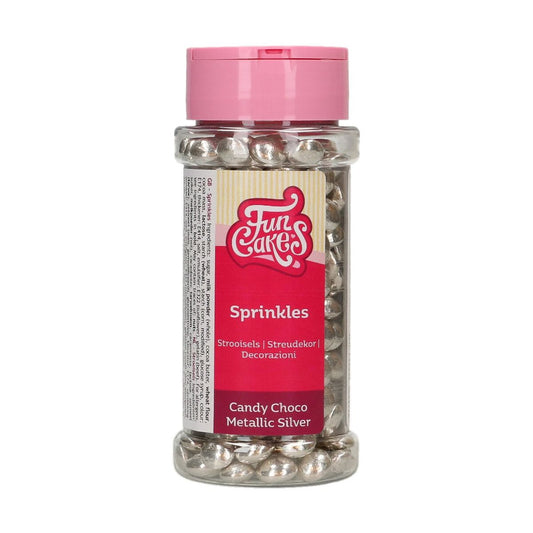 FunCakes Candy Choco Metallic Silver 80g
