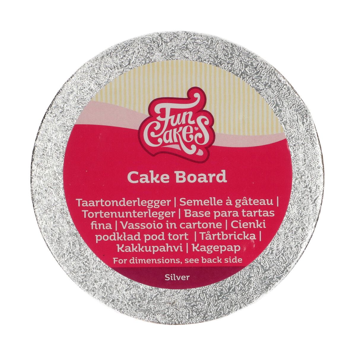 FunCakes Cake Board Round Ø12.5 cm - Silver