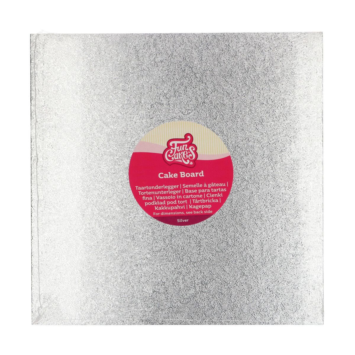 FunCakes Square Silver Cake Board
