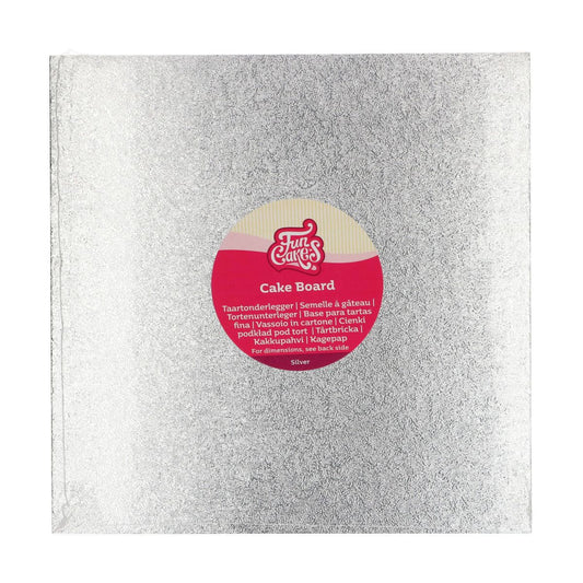 FunCakes Square Silver Cake Board