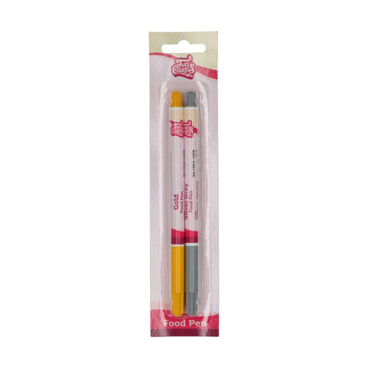 FunCakes Food Pen Gold-Silver Set/2