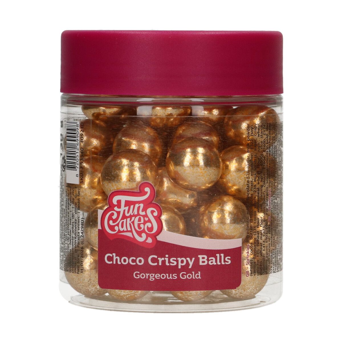 FunCakes Choco Crispy Balls - Gorgeous Gold 130g