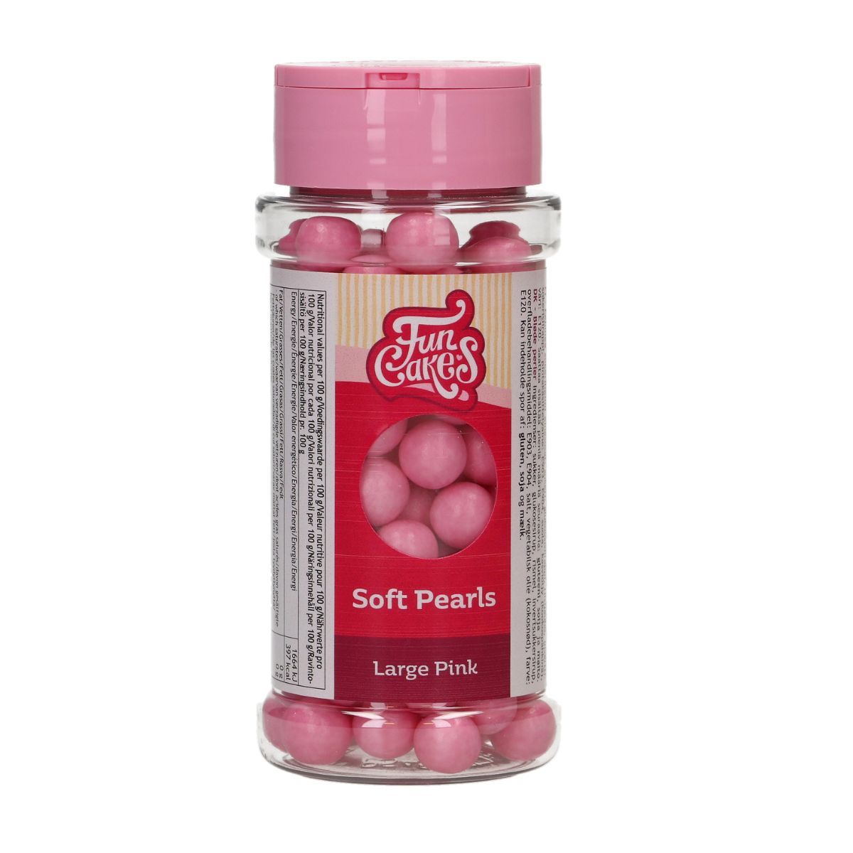 FunCakes Soft Pearls Pink 10mm - 70 g