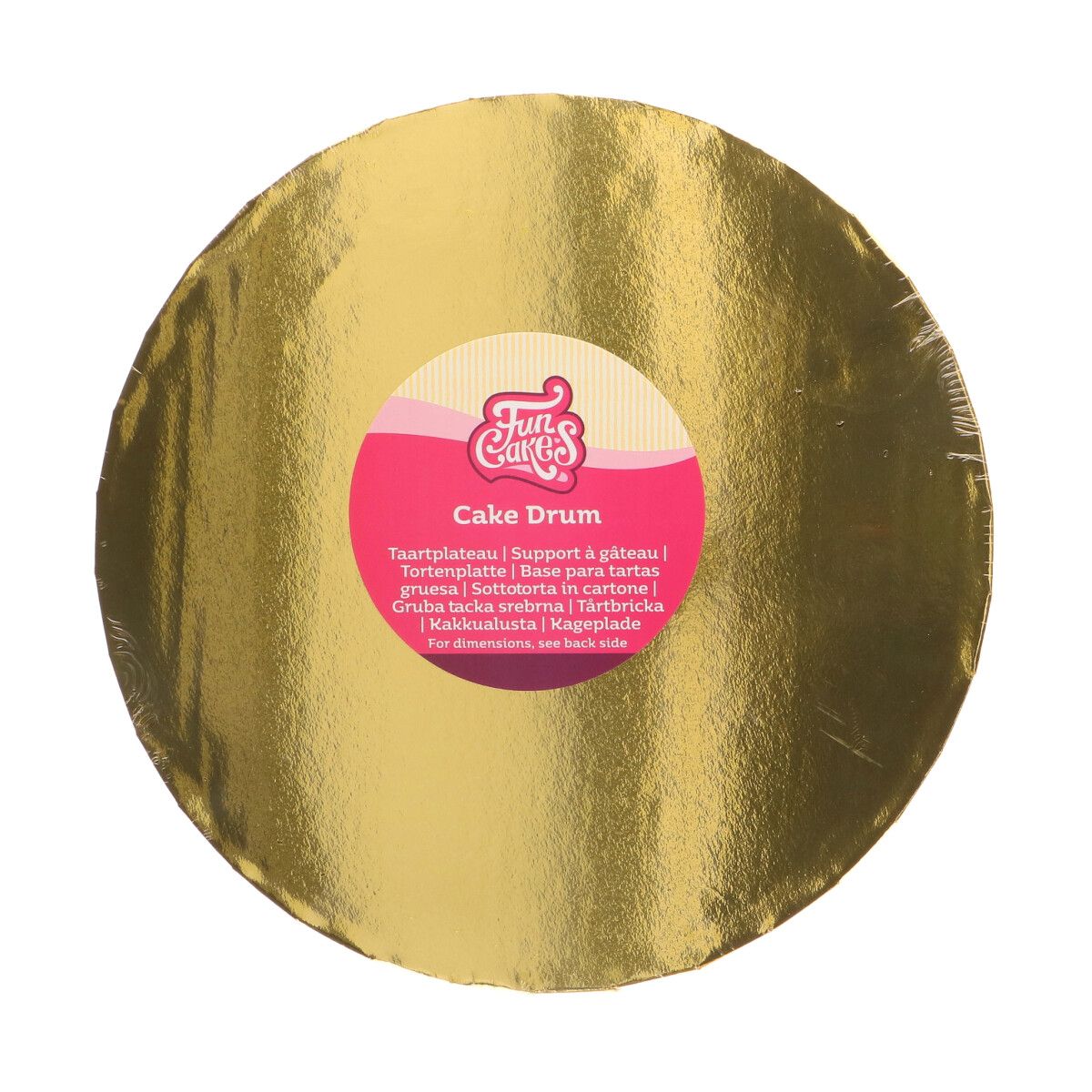 FunCakes Cake Drum Rond Ø25 cm - Gold - 20mm