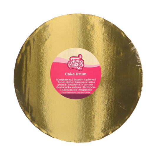 FunCakes Cake Drum Rond Ø25 cm - Gold - 20mm