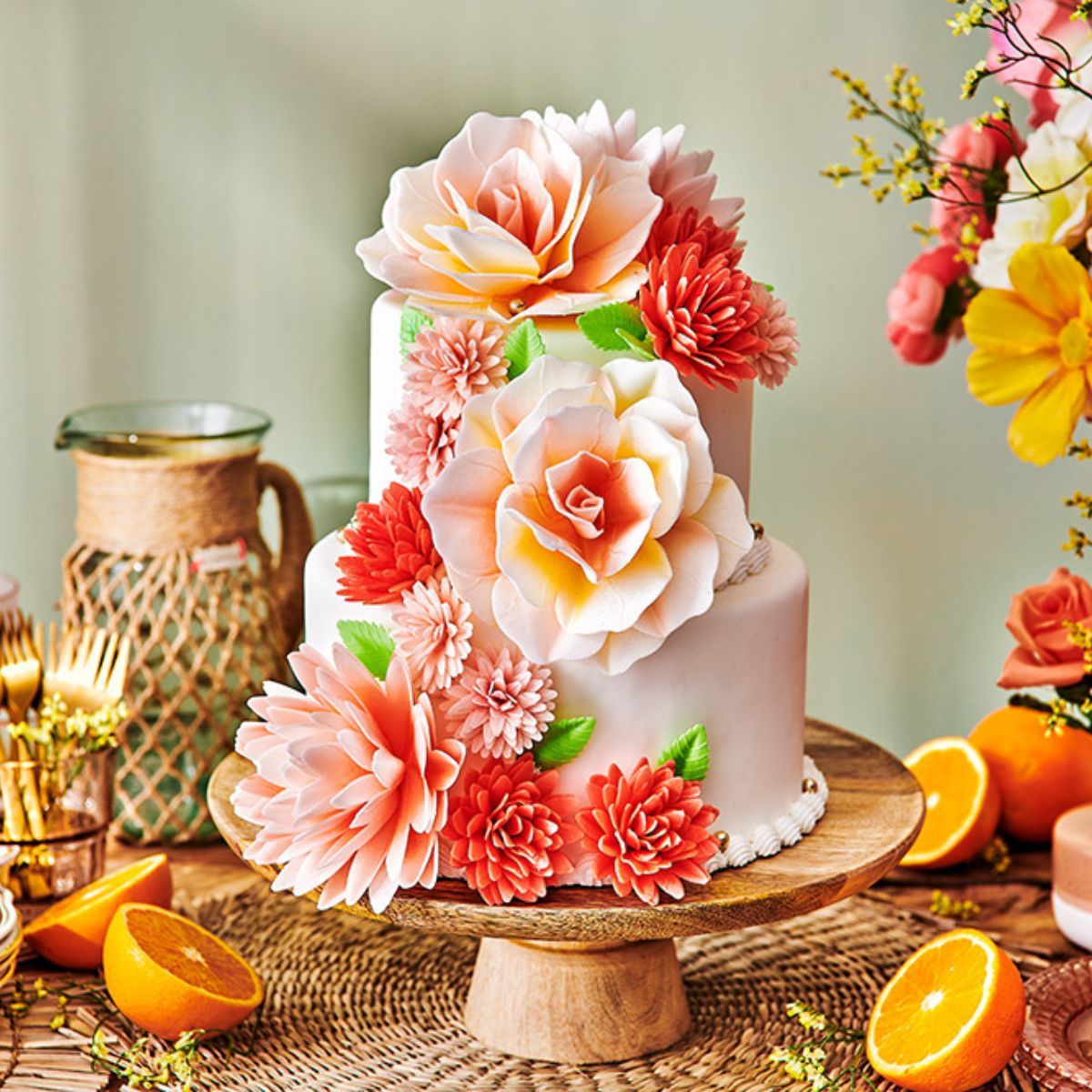 FunCakes Edible Wafer Flowers Deluxe Lotus Mix Medium pk/10