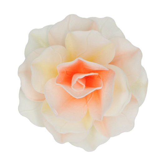 FunCakes Edible Wafer Flowers Deluxe Rose Pastella Yellow/Orange Ombre Large pk/1