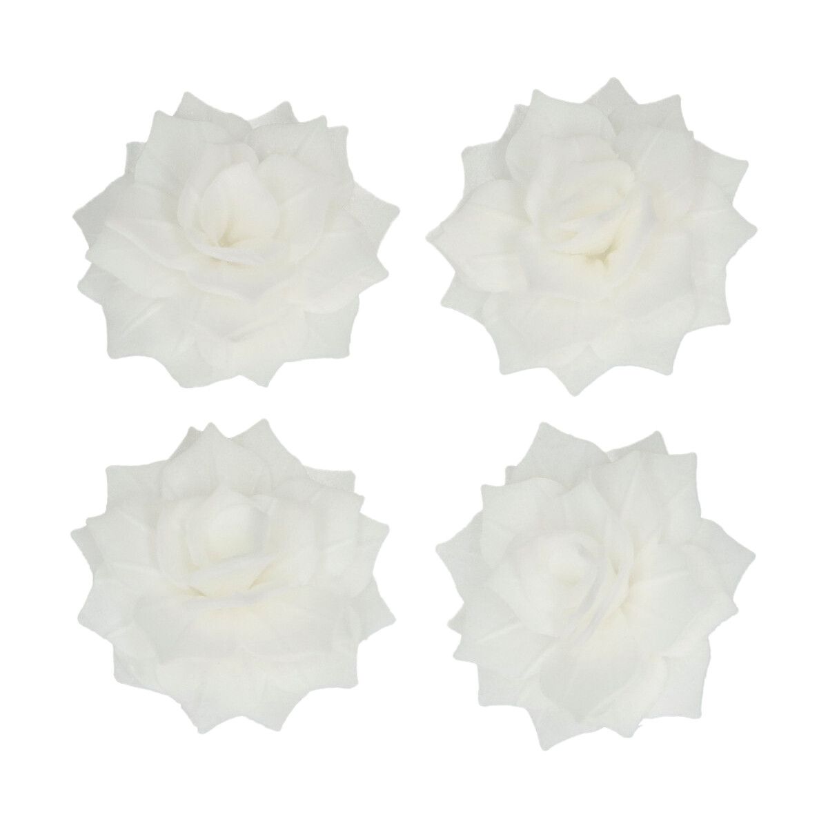 FunCakes Edible Wafer Flowers Deluxe Rose Rosalia White Medium pk/15