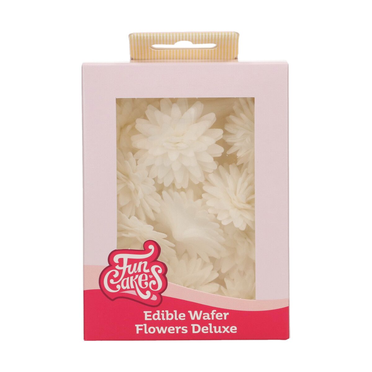 FunCakes Edible Wafer Flowers Deluxe Pompom/Daisy White Medium pk/12