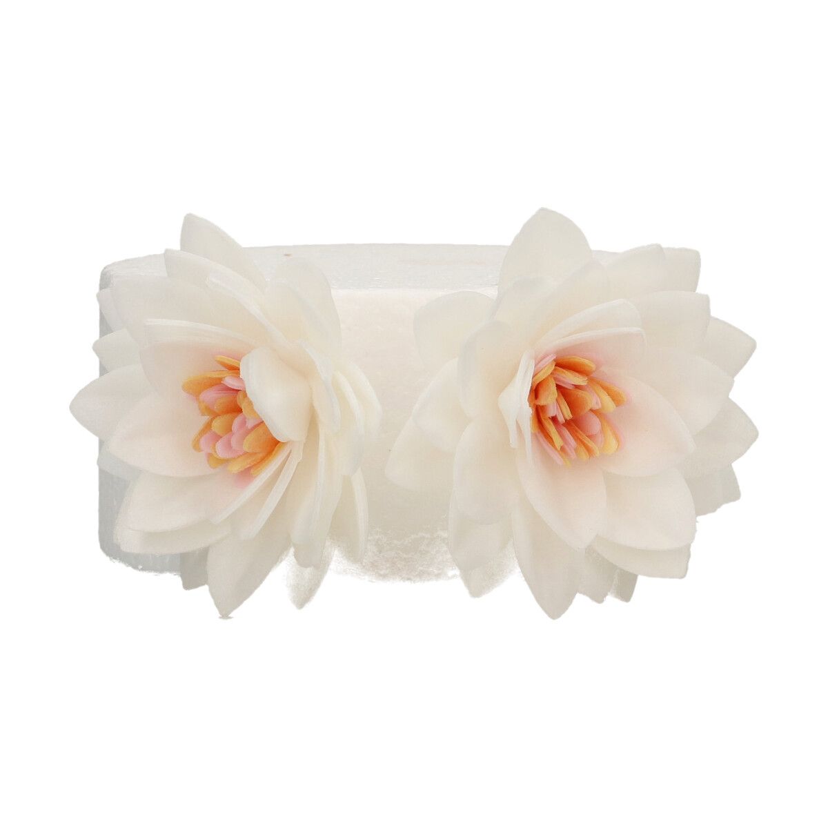 FunCakes Edible Wafer Flowers Deluxe Lotus White Medium pk/10