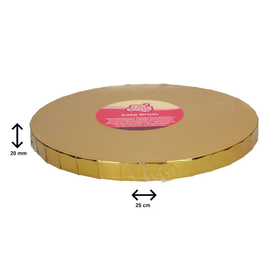 FunCakes Cake Drum Rond Ø25 cm - Gold - 20mm