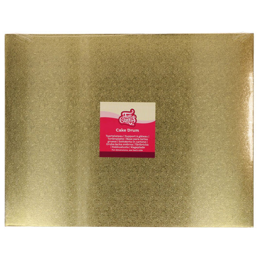 FunCakes Cake Drum Rectangular Gold 45 x 35 cm