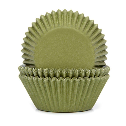 House of Marie Baking Cups Moss Green pk/50