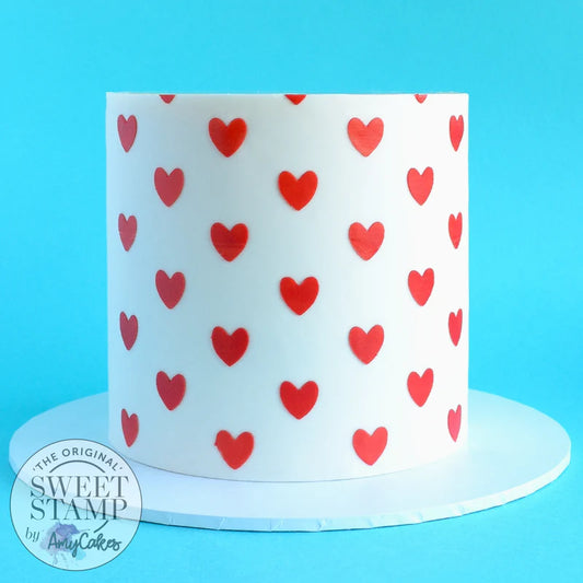 SweetStamp Cake Stencil - Heart Pattern