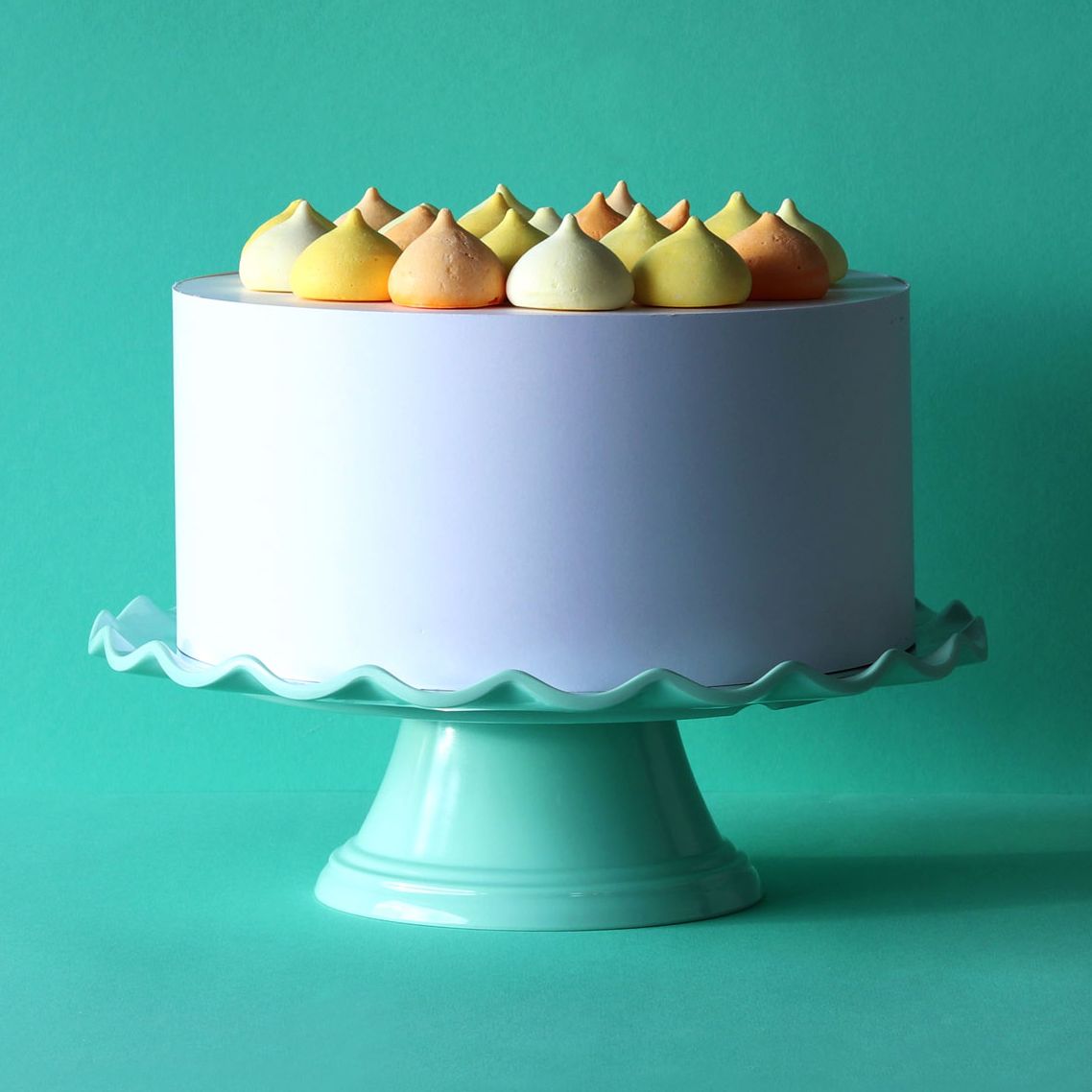 Cake Stand Large Wave Mint