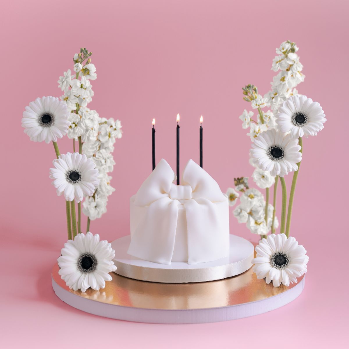 PartyDeco Candles Black/Gold 12/pcs