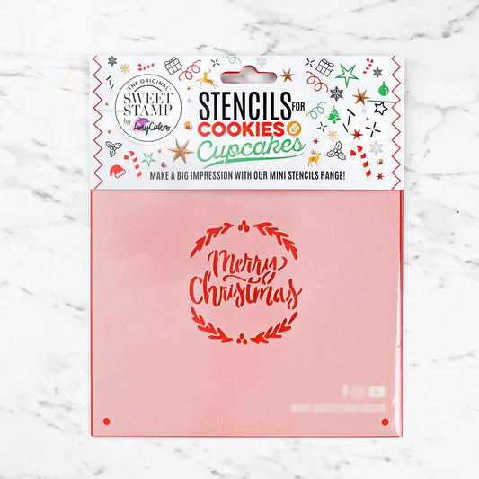 Sweet Stamp Mini Cookie & Cupcake Stencils - Merry Christmas